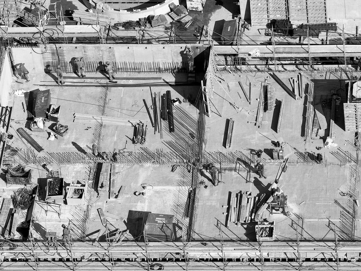 Losa de concreto en construcción, imagen de referencia